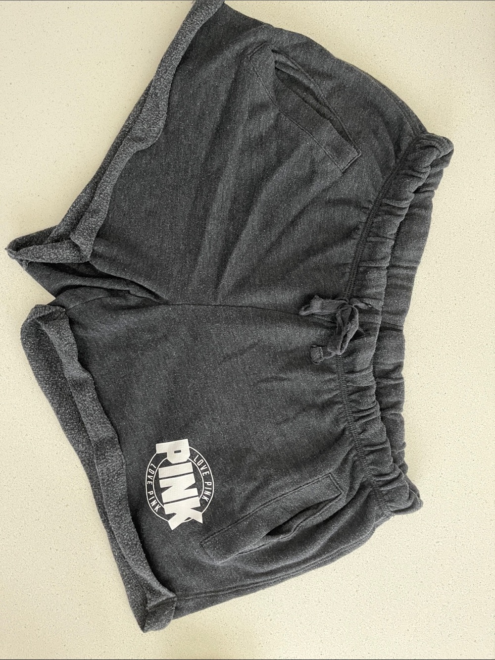 PINK Victoria's Secret Dark Gray Knit Lounge Shorts